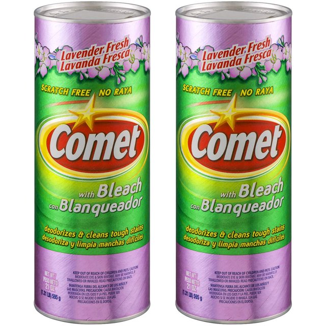 Comet Cleaner With Bleach Powder, Lavender Fresh, 21Ounces, Scratch