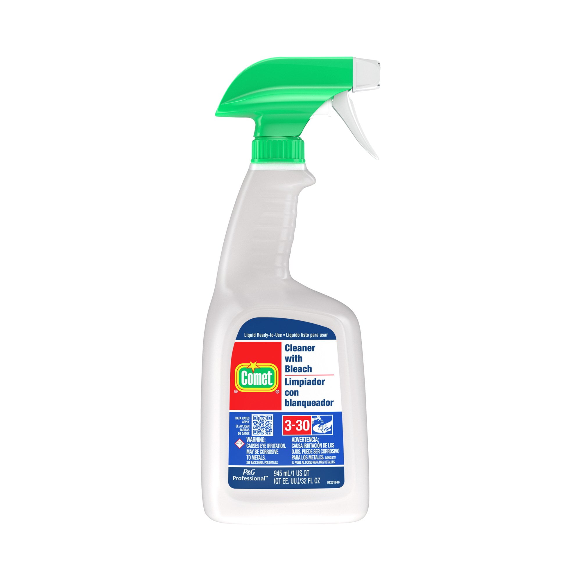 Free Shipping Comet Cleaner with Bleach 32 oz Spray Bottle Case of 8 Walmart