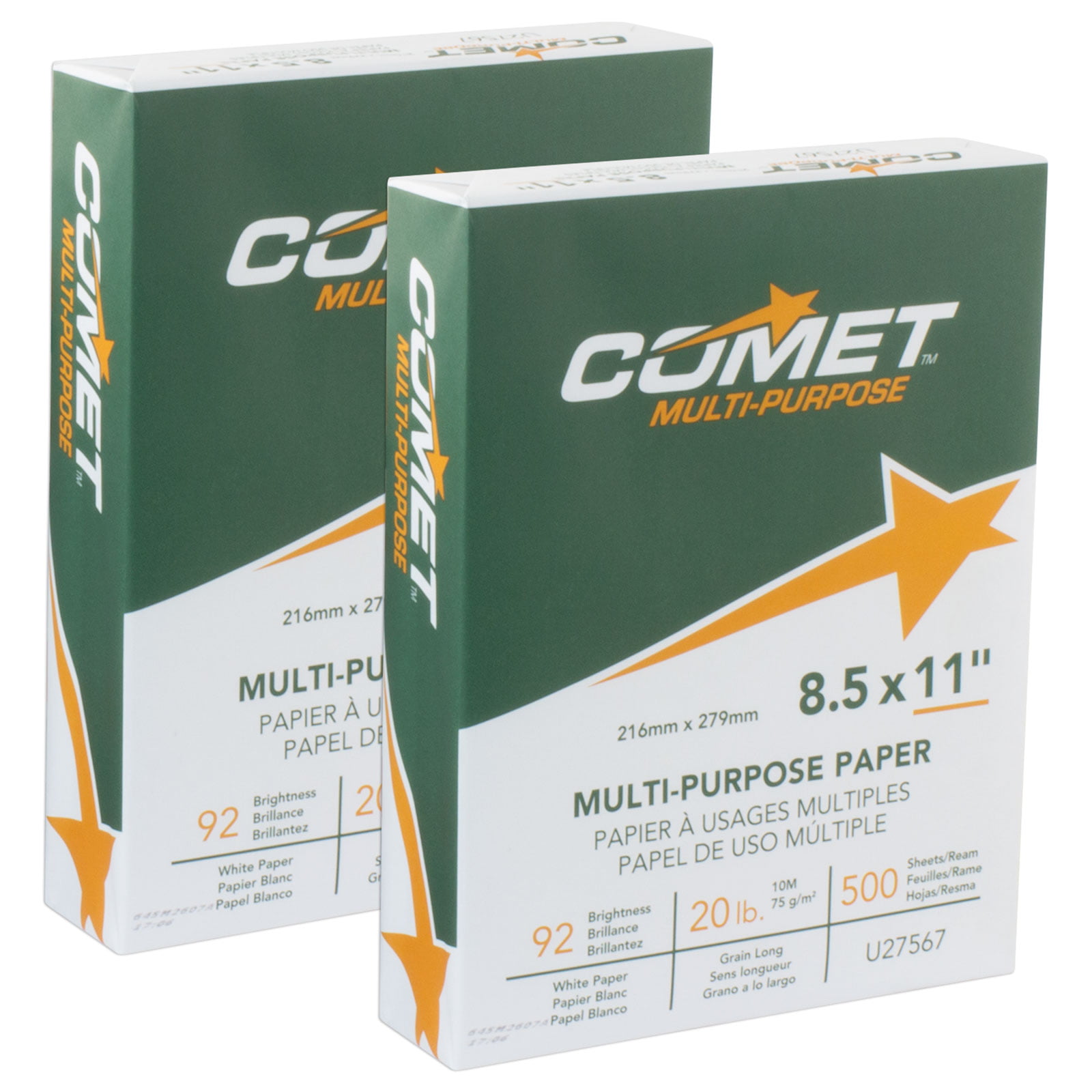 Commodity Multipurpose Copy Paper, 92 Bright, 20 lb, White, 8.5