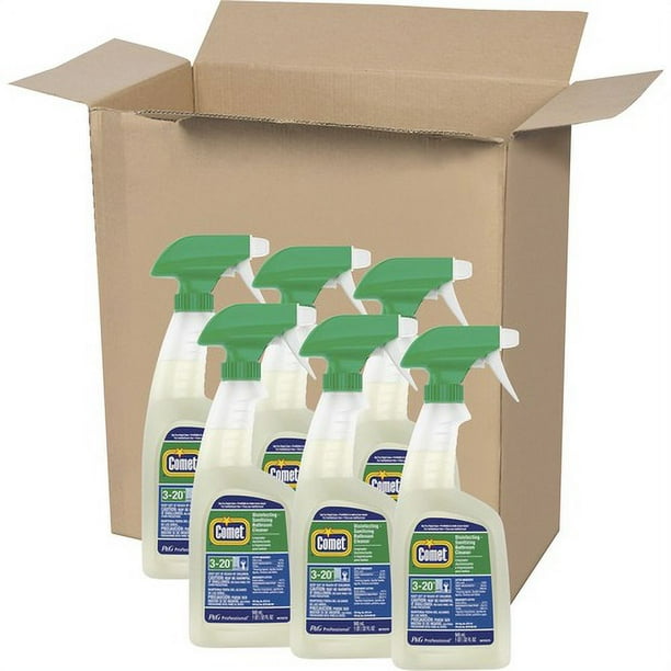 Comet Disinfecting Bath Cleaner - Ready-To-Use - 32 fl oz (1 quart) - Citrus Scent - 6 / Carton - Disinfectant, Scrub-free, Non-abrasive, Rinse-free - Green Comet Disinfecting Bath Cleaner - Ready-To-Use - 32 fl oz (1 quart) - Citrus Scent - 6 / Carton - Disinfectant, Scrub-free, Non-abrasive, Rinse-free - Green