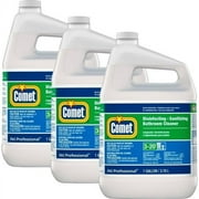 Comet Disinfecting Bathroom Cleaner Liquid - 1 gal 128 fl oz - Citrus Scent - 3 / Carton - White