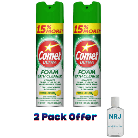 Comet Foam Bathroom Cleaner, Lemon Fresh Scent, 22 ounce