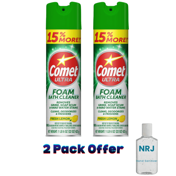 Comet Foam Bathroom Cleaner, Lemon Fresh Scent, 22 ounce