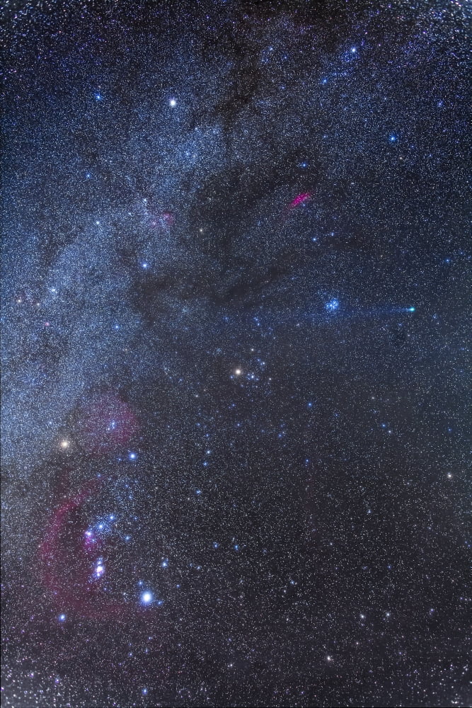 Comet Lovejoy in the winter sky Canvas Art - Alan DyerStocktrek Images (23 x 34)