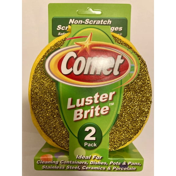 Comet Luster Brite Non-Scratch Scrubbing Sponges 2PK, PartNo COM00127