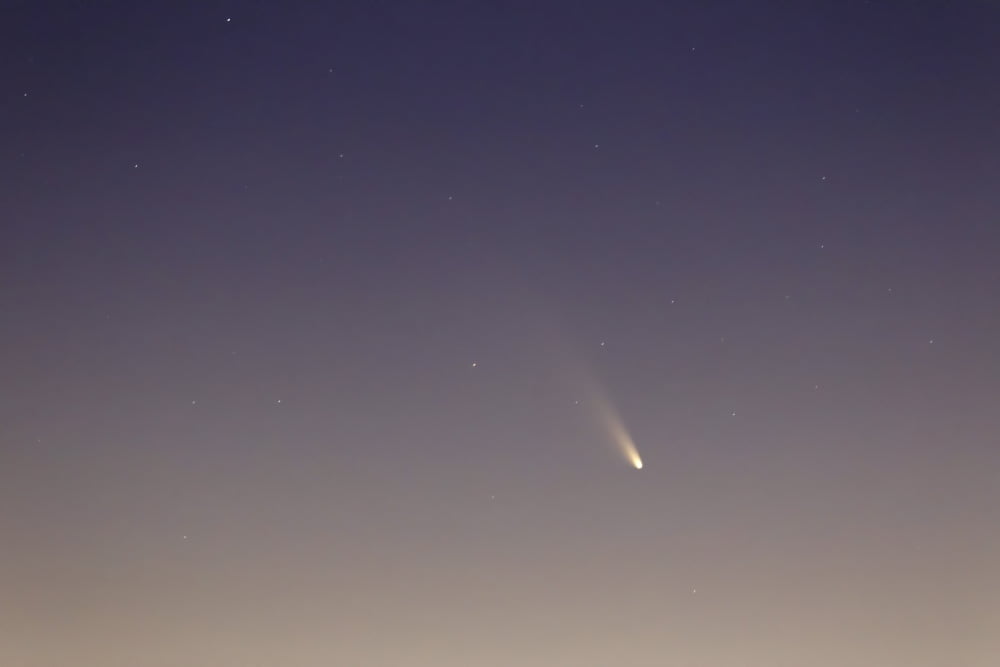 Comet Panstarrs at twilight Buenos Aires Argentina Canvas Art - Luis ArgerichStocktrek Images (18 x 12)