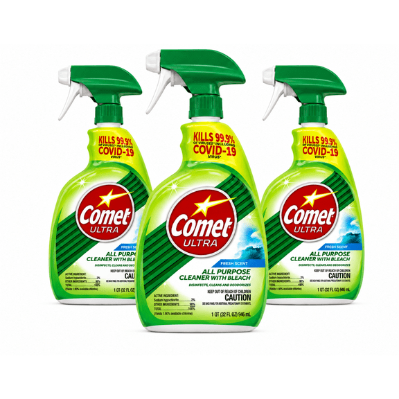 Comet Ultra All Purpose Cleaner with Bleach, 32 fl oz Spray 3 Pack