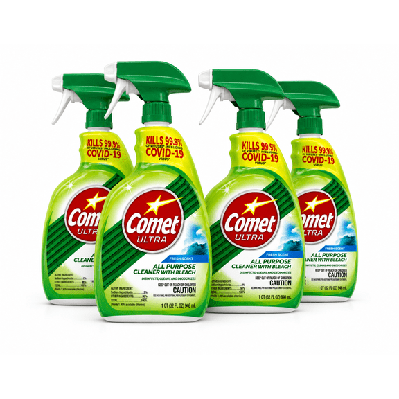 Comet Ultra All Purpose Cleaner with Bleach, 32 fl oz Spray 4 Pack