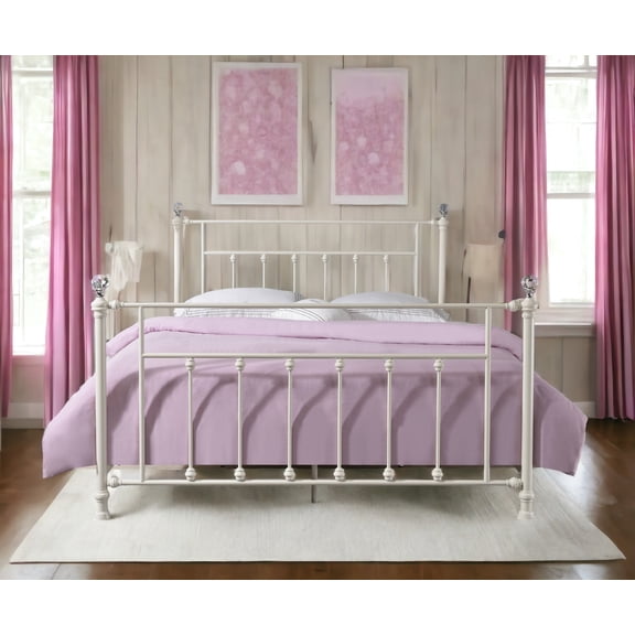 Comet White Finish Full Bed