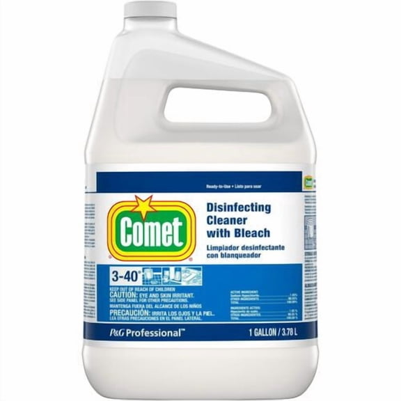 Comet® With Bleach Refill, Disinfectant Cleaner, 1 Gallon (128 Oz) | 2 Bottles