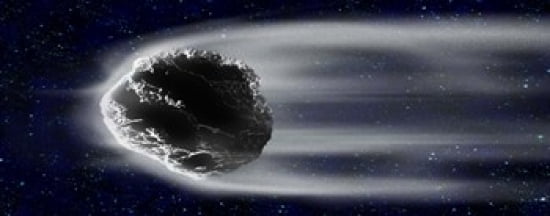 Comet in space Canvas Art - Panoramic Images (30 x 12)