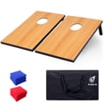 thumbnail image 1 of Cometoss Cornhole Set 3'x2' Outdoor Game,Yard Games-Includes 2 MDF Wood Boards 35.4x23.6 Inch,8 12 Ounce Corn Hole Bean Bag Cornhole Set (Classic Wood), 1 of 8