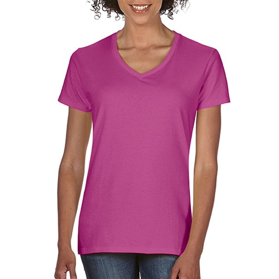 ComfClrs Lds Vneck T Raspberry