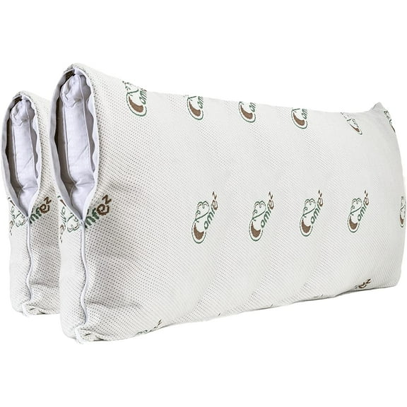 ComfEz Bamboo Pillow Covers - Zippered Pillow Protectors for Complete Protection - Super Soft, Cooling, and Breathable Fabric (Body 20x55) 2 Pack