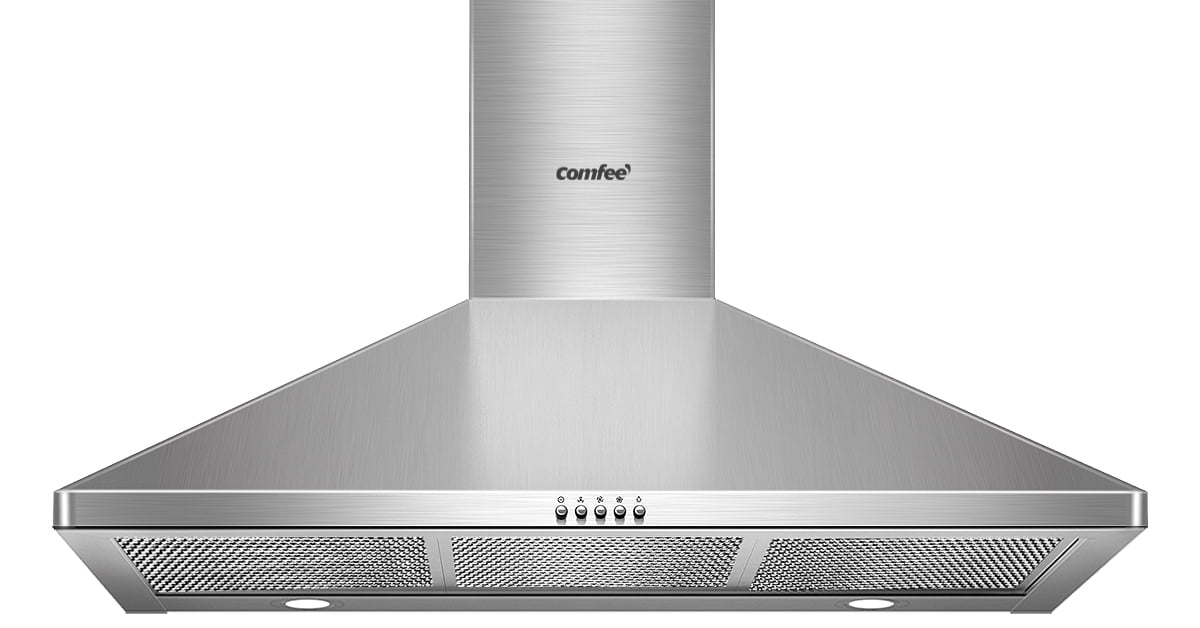 FIREGAS 30 inch Under Cabinet Range Hood with Ducted / Ductless Convertible  Slim Kitchen over Stove Vent, 3 Speed Exhaust Fan, Reusable Filter, LED  Lights in Stainless Steel 