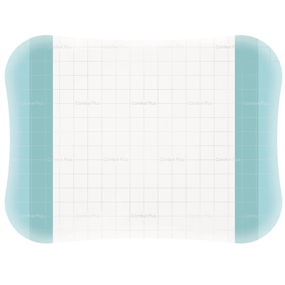 Comfeel Plus Transparent Thin Thin Hydrocolloid Dressing 2 x 2.75" Rectangle Thin with Border Film Backing 10 per Box