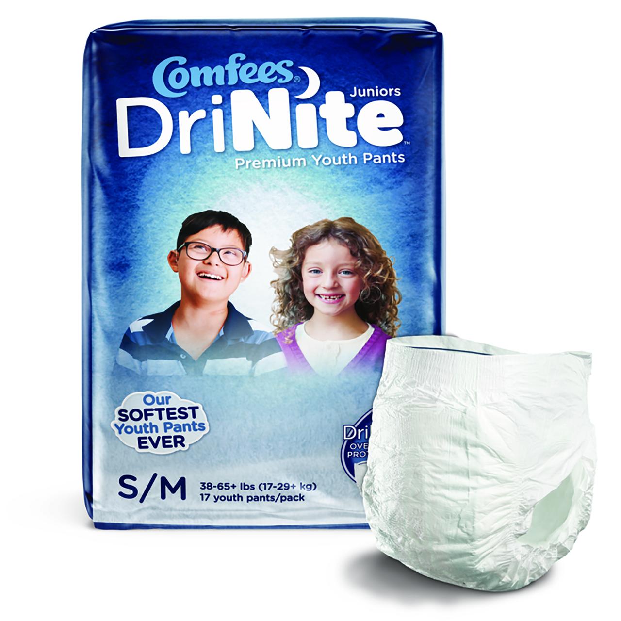 Medline DryTime Disposable Protective Youth Underwear, Small / Medium