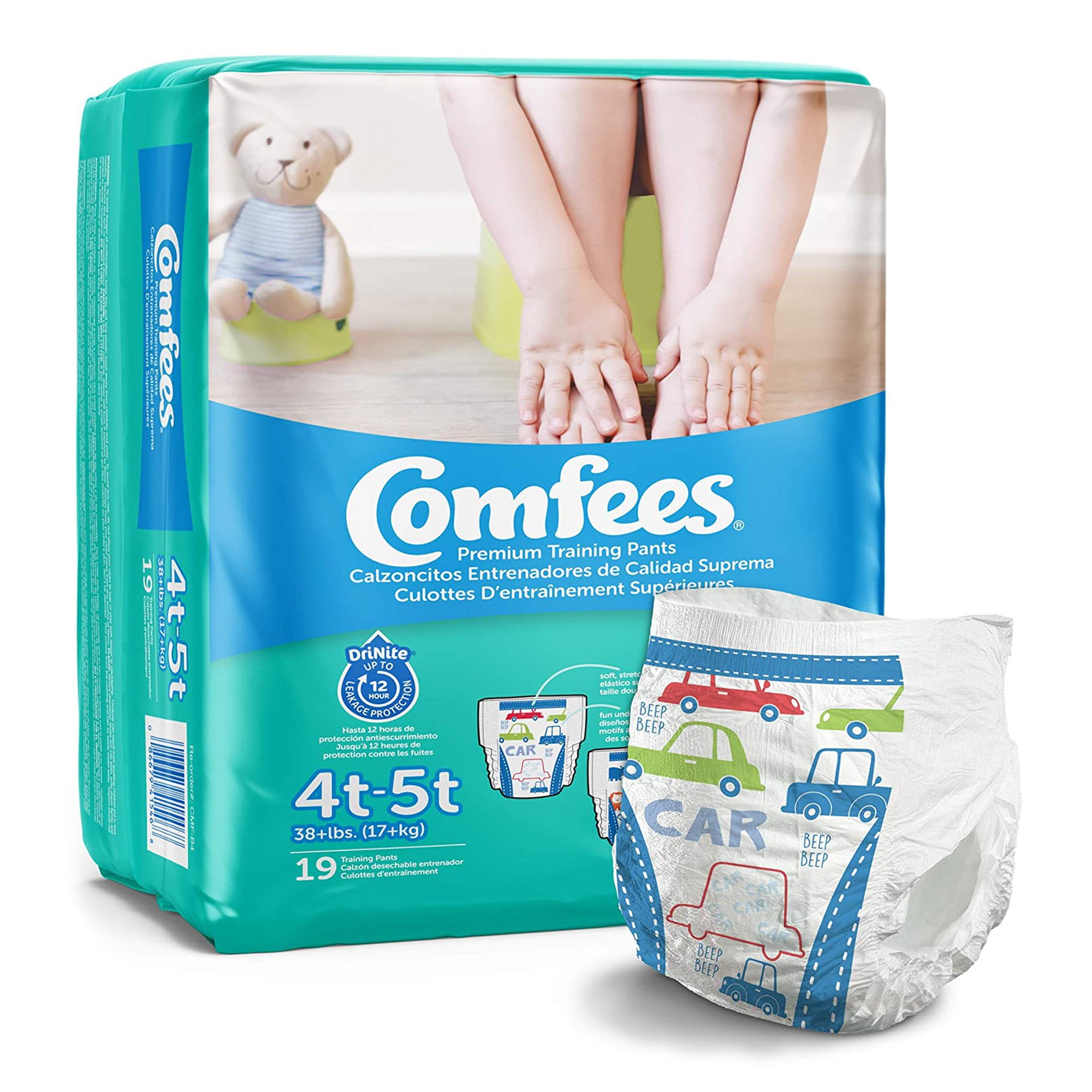Comfees Training Pants for Boys, 12 hour leak protection 4T to 5T, over