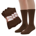 thumbnail image 1 of Comfello 6 Pairs Women's Diabetic Crew Socks, Non-Binding, Extra Wide, 1 of 1