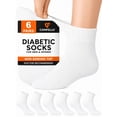 thumbnail image 1 of Comfello Circulatory Diabetic Ankle Socks for Men & Women – 6-Pack – Non-Binding, Extra Wide Moisture Wicking Cotton Socks, 1 of 7