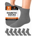 thumbnail image 1 of Comfello Circulatory Diabetic Ankle Socks for Men & Women – 6-Pack – Non-Binding, Extra Wide Moisture Wicking Cotton Socks, 1 of 7
