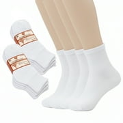 Comfello Circulatory Diabetic Ankle Socks for Men & Women – Non-Binding, Extra Wide Moisture Wicking Cotton Socks 12-Pack