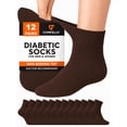 thumbnail image 1 of Comfello Circulatory Diabetic Ankle Socks for Men & Women – Non-Binding, Extra Wide Moisture Wicking Cotton Socks 12-Pack, 1 of 5