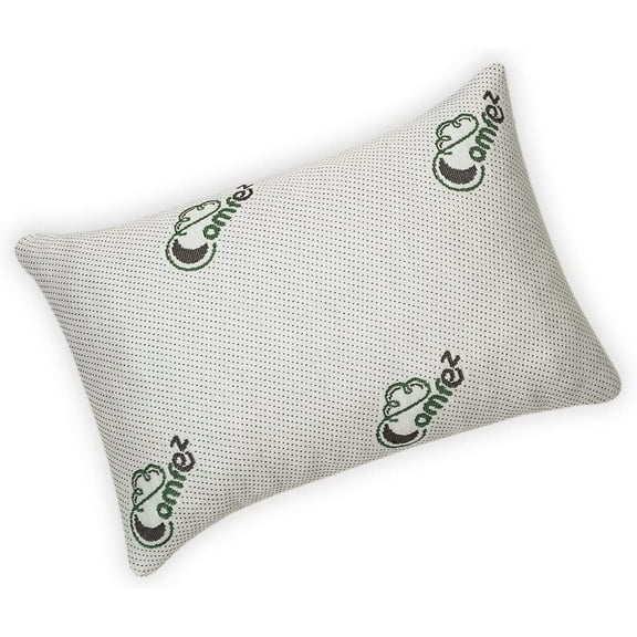 Comfez Shredded Memory Foam Pillow - Zippered Cooling Bamboo Cover - Adjustable Thickness for Back, Side & Stomach Sleepers (Toddler/Travel Size 13x18) 1 Pack