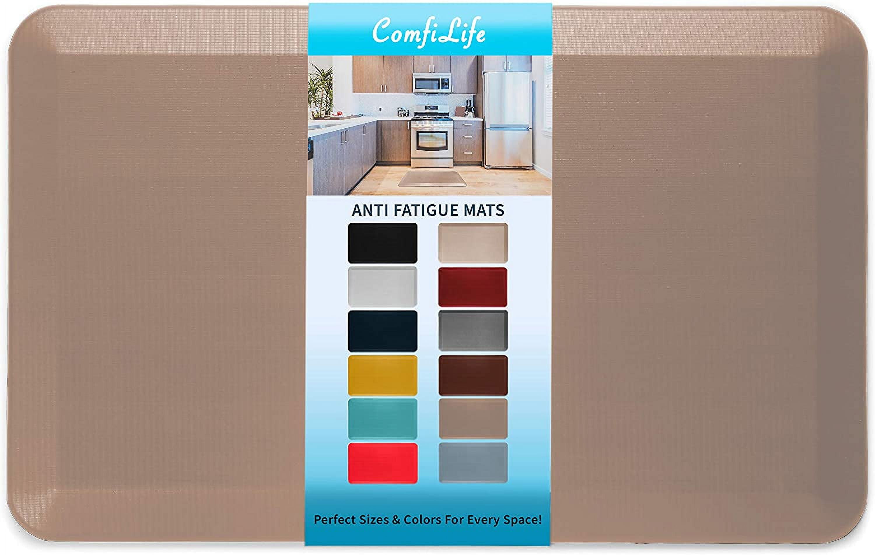 Beige 32'' x 20'' Anti-Fatigue Foam Kitchen Mat