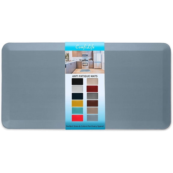 ComfiLife Anti Fatigue Durable Floor Mat for Kitchen, Standing Desk, Home, Office, Garage 20" x 39", Denim