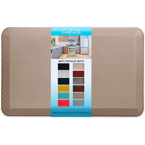 ComfiLife Anti Fatigue Durable Floor Mat for Kitchen, Standing Desk, Home, Office, Garage 20" x 32" Rose Gold
