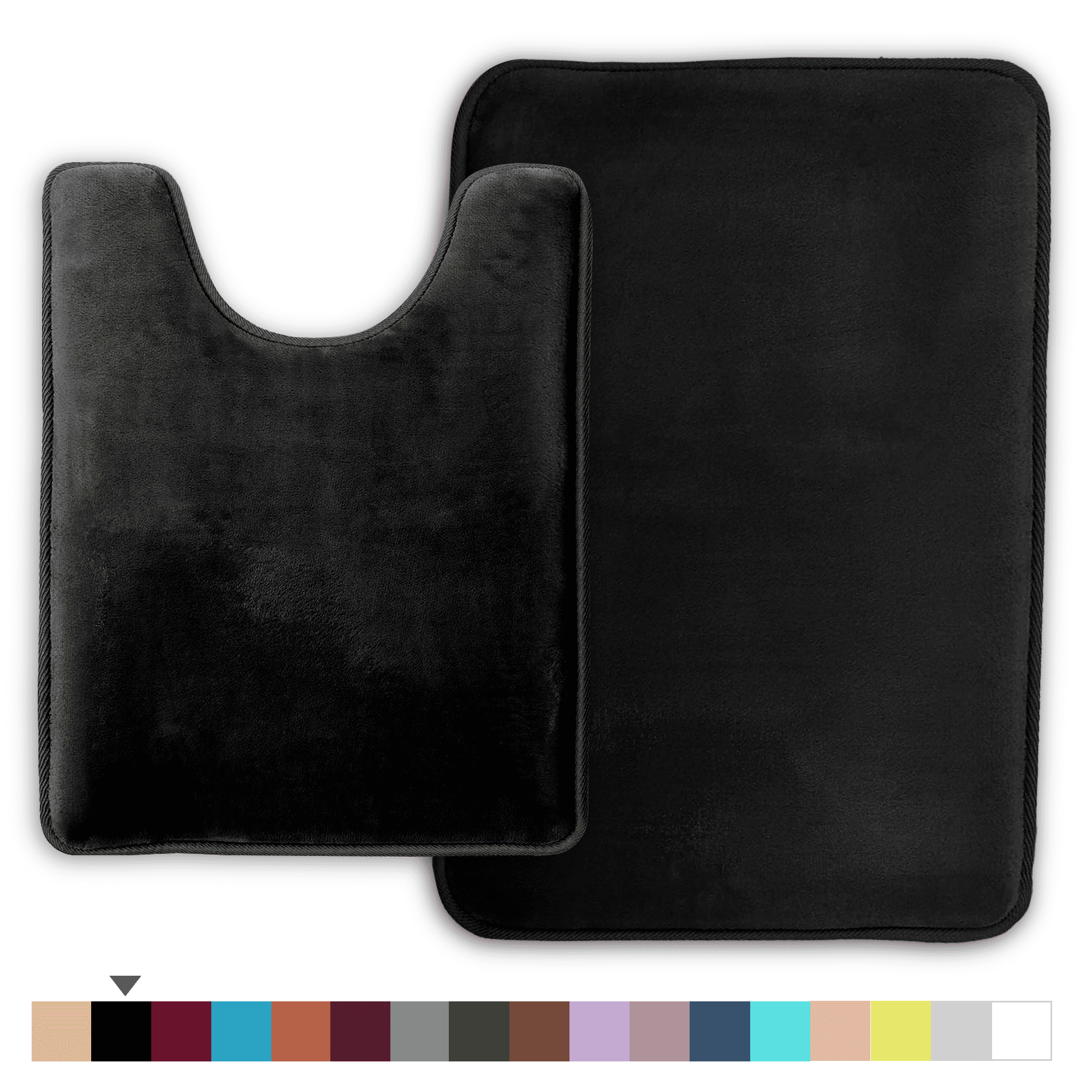 Tapis De Bain à Mémoire De Forme 31x20 Pouces - Uxcell, Noir, Antidérapant, Neuf