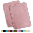 thumbnail image 1 of ComfiTime 2 Piece Bathroom Rugs Set – Thick Memory Foam, Non-Slip Bath Mat, Soft Plush Velvet Top, Ultra Absorbent, Small, Large & Long Rugs for Bathroom Floor, Mauve, 22*42, 2PCS, 1 of 12