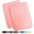 thumbnail image 1 of ComfiTime 2 Piece Bathroom Rugs Set – Thick Memory Foam, Non-Slip Bath Mat, Soft Plush Velvet Top, Ultra Absorbent, Small, Large & Long Rugs for Bathroom Floor, Peach, 20*32, 2PCS, 1 of 11