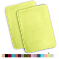 thumbnail image 1 of ComfiTime 2 Piece Bathroom Rugs Set – Thick Memory Foam, Non-Slip Bath Mat, Soft Plush Velvet Top, Ultra Absorbent, Small, Large & Long Rugs for Bathroom Floor, Yellow Green, 20*32, 2PCS, 1 of 12