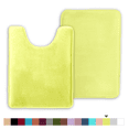 thumbnail image 1 of ComfiTime 2 Piece Bathroom Rugs Set – Thick Memory Foam, Non-Slip Bath Mat, Soft Plush Velvet Top, Ultra Absorbent, Small, Large & Long Rugs for Bathroom Floor, Yellow Green, 17*24 & Contour Rug, 1 of 11