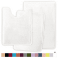thumbnail image 1 of ComfiTime 3 Piece Bathroom Rugs Set – Thick Memory Foam, Non-Slip Bath Mat, Soft Plush Velvet Top, Ultra Absorbent, Small, Large & Long Rugs for Bathroom Floor with Contour Rug, White, 1 of 12