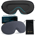 thumbnail image 1 of ComfiTime 3D Sleep Mask - 100% Blackout Eye Mask for Sleeping, Eye Covers for Men,Women,Kids, Contour Blindfold with Nose Baffle, Soft & Lightweight Sleep Eye Blinders , Latex-Free, Black, 1 of 13