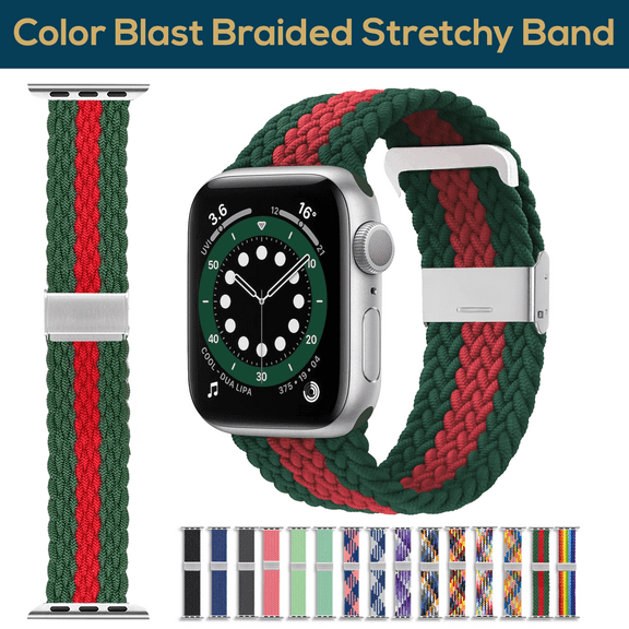 ComfiTime Apple Watch Band–Stretchy Braided iWatch Sport Band 38mm 40mm 41mm 42mm 44mm 45mm 49mm for Men&Women, Breathable Elastic Apple Watch Wristbands Strap for Series 9 8 7 6 5 4 3 2 1 SE Ultra