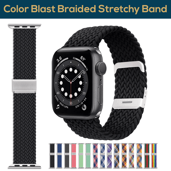 ComfiTime Apple Watch Band–Stretchy Braided iWatch Sport Band 38mm 40mm 41mm 42mm 44mm 45mm 49mm for Men&Women, Breathable Elastic Apple Watch Wristbands Strap for Series 9 8 7 6 5 4 3 2 1 SE Ultra