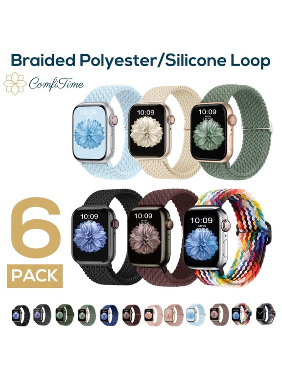 Apple Watch Band – Stretchy Braided iWatch Sport Band 38mm 40mm 41mm 42mm 44mm 45mm for Men & Women, Breathable Elastic Apple Watch Strap for Series SE 9 8 7 6 5 4 3 2 1