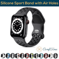 thumbnail image 1 of ComfiTime Apple Watch Band – Stretchy iWatch Sport Bands 38mm 40mm 41mm 42mm 44mm 45 mm for Women & Men, Breathable Silicone Bracelet Apple Watch Strap for Series SE 9 8 7 6 5 4 3 2 1 & Ultra 1 2, 1 of 12