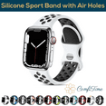 thumbnail image 1 of ComfiTime Apple Watch Band – Stretchy iWatch Sport Bands 38mm 40mm 41mm 42mm 44mm 45 mm for Women & Men, Breathable Silicone Bracelet Apple Watch Strap for Series SE 9 8 7 6 5 4 3 2 1 & Ultra 1 2, 1 of 13
