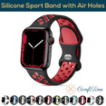 thumbnail image 1 of ComfiTime Apple Watch Band – Stretchy iWatch Sport Bands 38mm 40mm 41mm 42mm 44mm 45 mm for Women & Men, Breathable Silicone Bracelet Apple Watch Strap for Series SE 9 8 7 6 5 4 3 2 1 & Ultra 1 2, 1 of 12