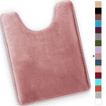 thumbnail image 1 of ComfiTime Bathroom Contour Rugs – 1 inch Thick Memory Foam, 20" x 23" Bath Mat for Toliet, Soft Plush Velvet Top, Non-Slip,Ultra Absorbent, Small, Large & Long Rugs for Bathroom Floor, Mauve, 1 of 11