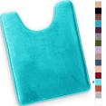 thumbnail image 1 of ComfiTime Bathroom Contour Rugs – 1 inch Thick Memory Foam, 20" x 23" Bath Mat for Toliet, Soft Plush Velvet Top, Non-Slip,Ultra Absorbent, Small, Large & Long Rugs for Bathroom Floor, Teal, 1 of 10