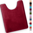 thumbnail image 1 of ComfiTime Bathroom Contour Rugs – 1 inch Thick Memory Foam, 20" x 23" Bath Mat for Toliet, Soft Plush Velvet Top, Non-Slip,Ultra Absorbent, Small, Large & Long Rugs for Bathroom Floor, Burgundy, 1 of 11