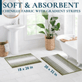 thumbnail image 1 of ComfiTime Bathroom Rug Set, 18" x 26" & 20" x 32", 1500GSM Slip-Resistant Chenille Bath Mat for Tub, Bathroom Floor, Machine Washable, Ultra Absorbent, Small or Long, Black, Gray, Blue, Green & Brown, 1 of 11