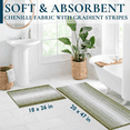 thumbnail image 1 of ComfiTime Bathroom Rug Set, 18" x 26" & 20" x 47", 1500GSM Slip-Resistant Chenille Bath Mat for Tub, Bathroom Floor, Machine Washable, Ultra Absorbent, Small or Long, Black, Gray, Blue, Green & Brown, 1 of 11