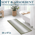 thumbnail image 1 of ComfiTime Bathroom Rug Set, 20" x 47", 1500GSM Slip-Resistant Chenille Bath Mat for Tub, Bathroom Floor, Machine Washable, Ultra Absorbent, Small or Long, Black, Gray, Blue, Green & Brown, 1 of 11